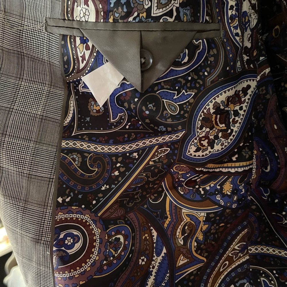 TALLIA Cream BrownCheckered Blazer - Picture 3 of 9